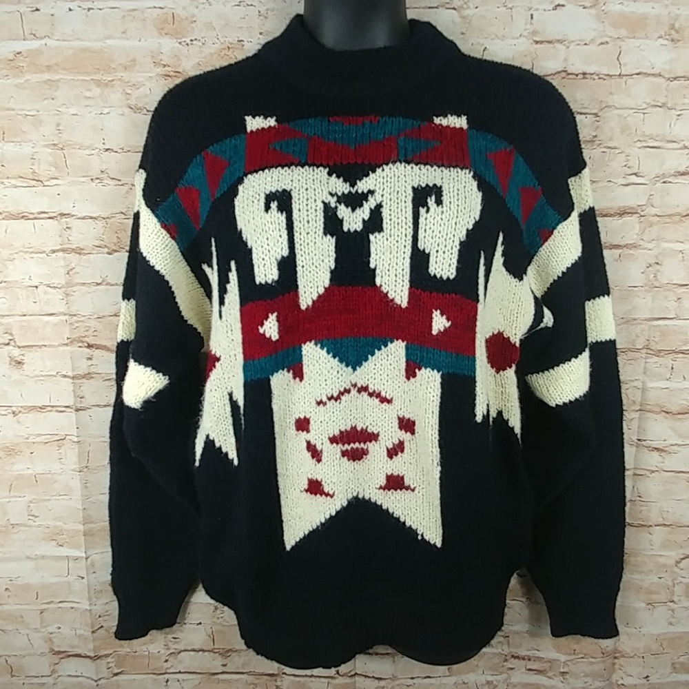 Expressions International Blue Pullover Sweater L